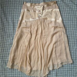 L.A.M.B. Beige Midi Skirt
